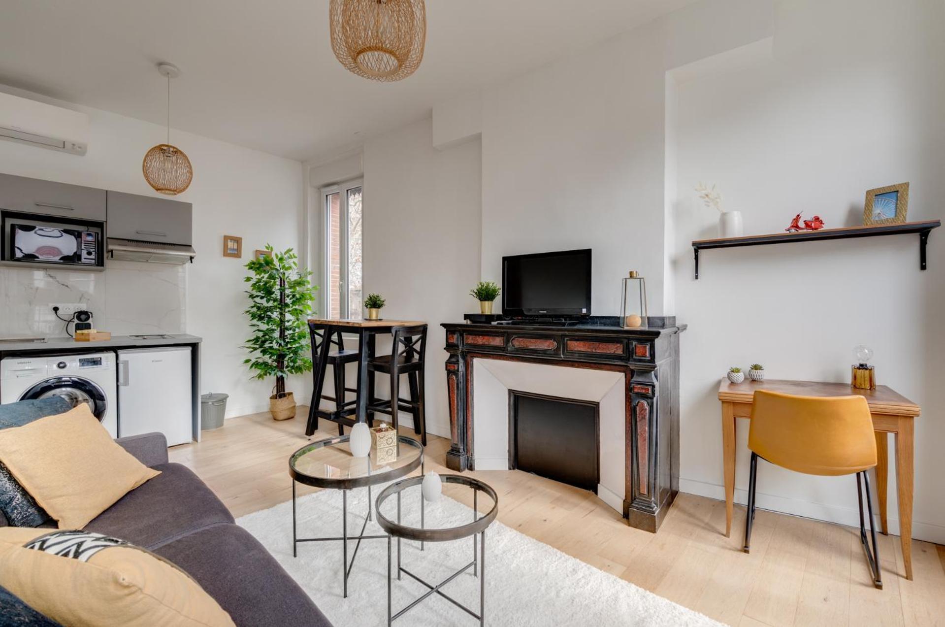 Studio Chic Et Lumineux, Garage, Wifi, Clim Toulouse Exterior photo