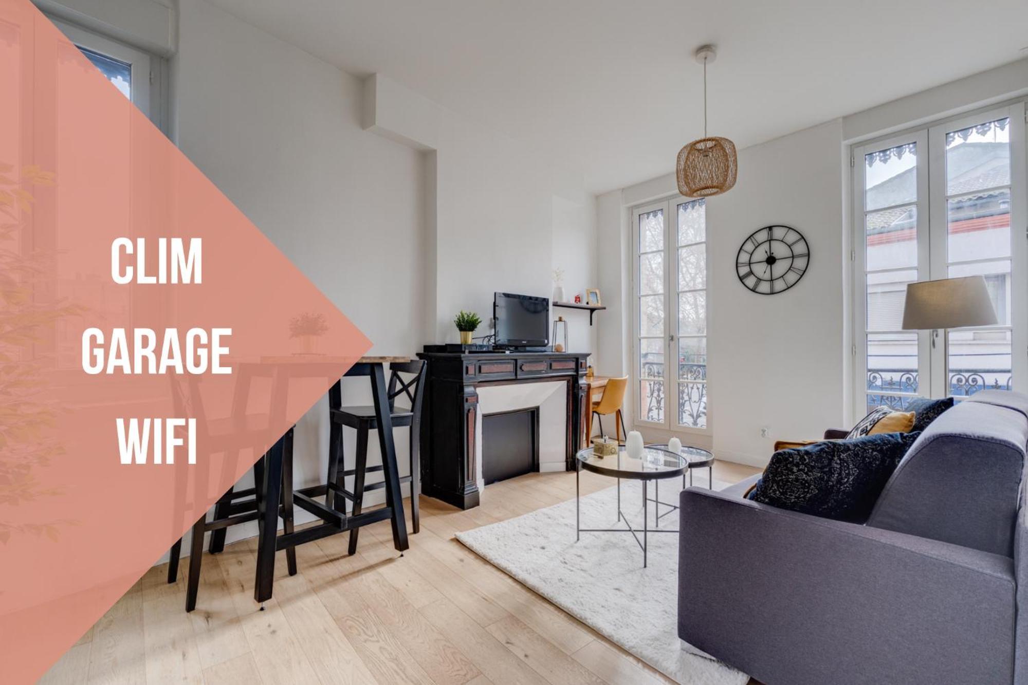 Studio Chic Et Lumineux, Garage, Wifi, Clim Toulouse Exterior photo